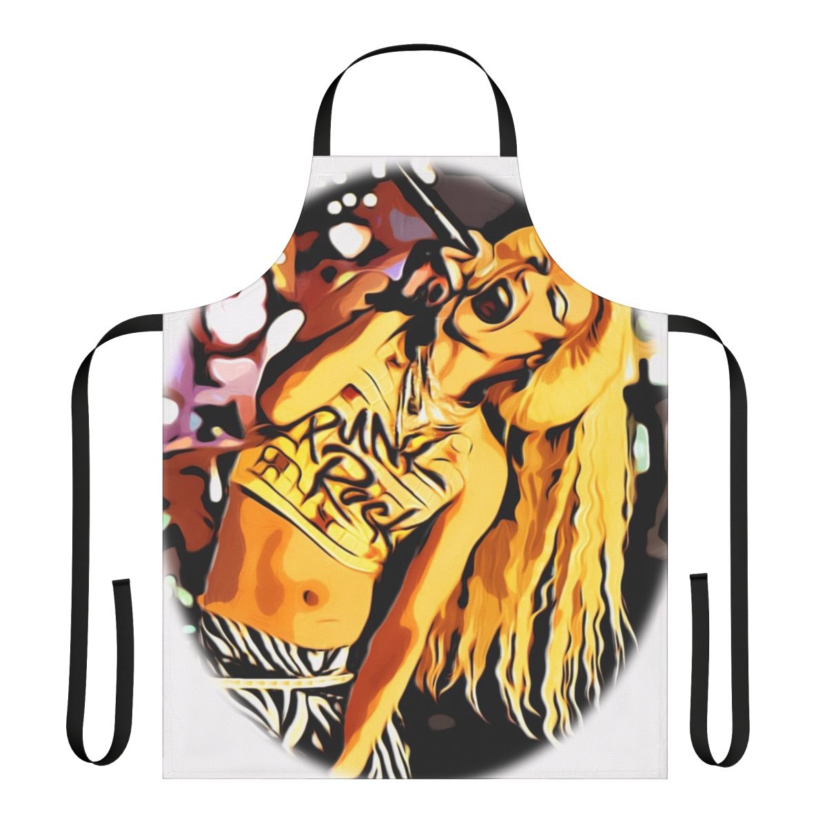 Hedwig the Angry Inch inspired punk rock style apron designed by Olivia Beckett