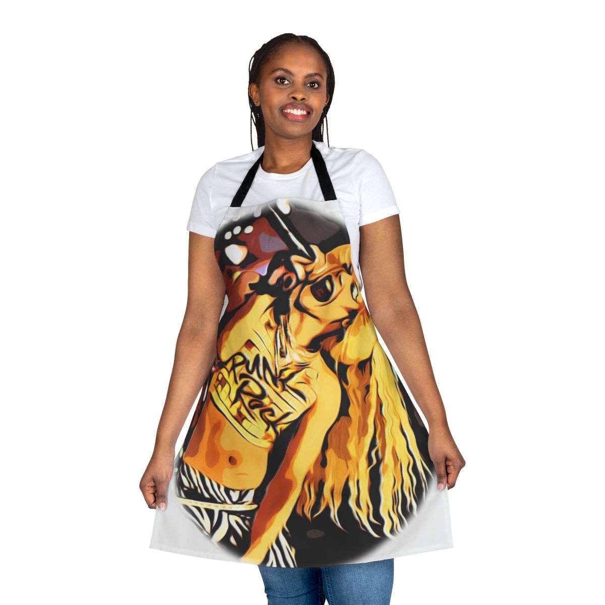 Hedwig the Angry Inch inspired punk rock style apron designed by Olivia Beckett