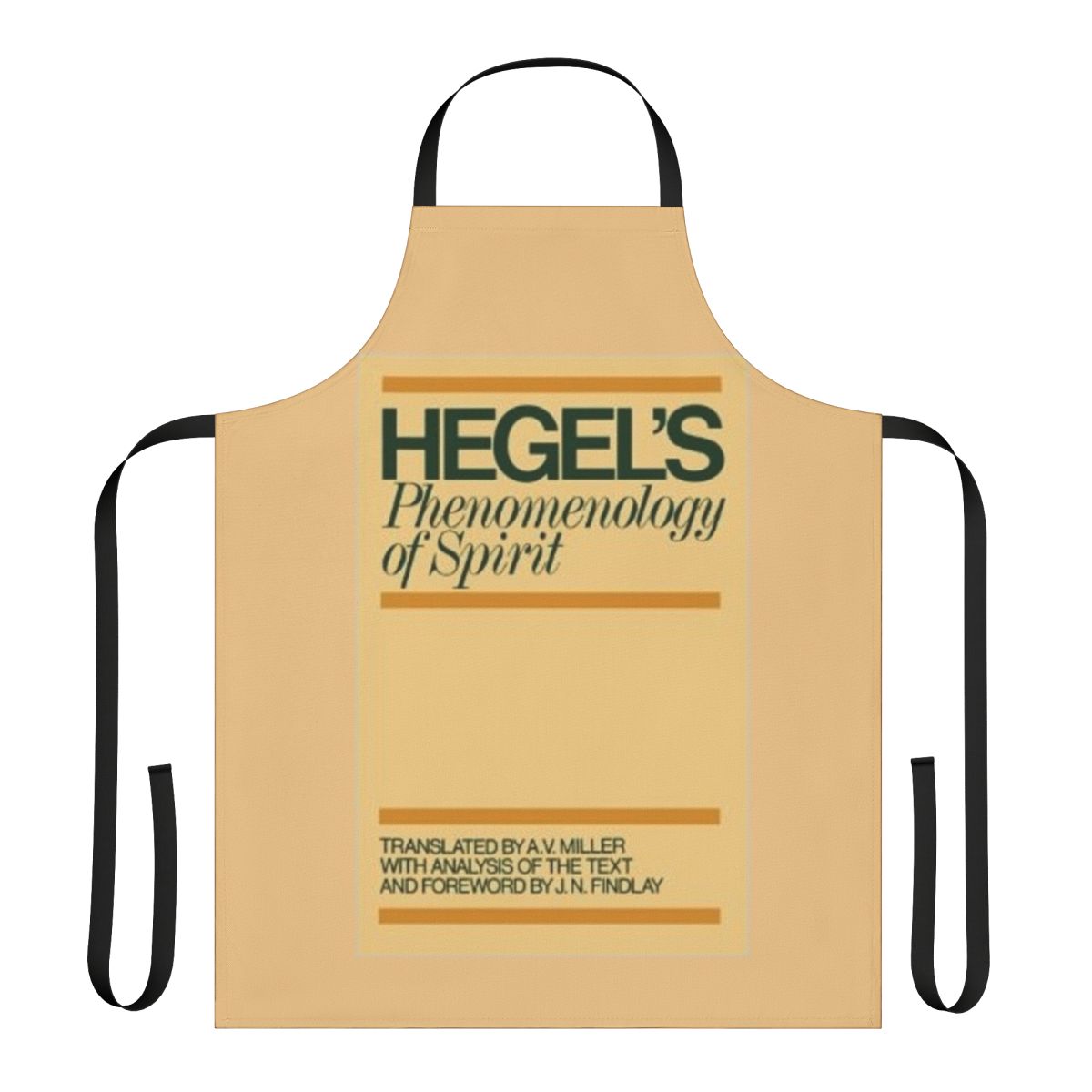 Hegel Phenomenology of Spirit-themed apron with classic blue and white design