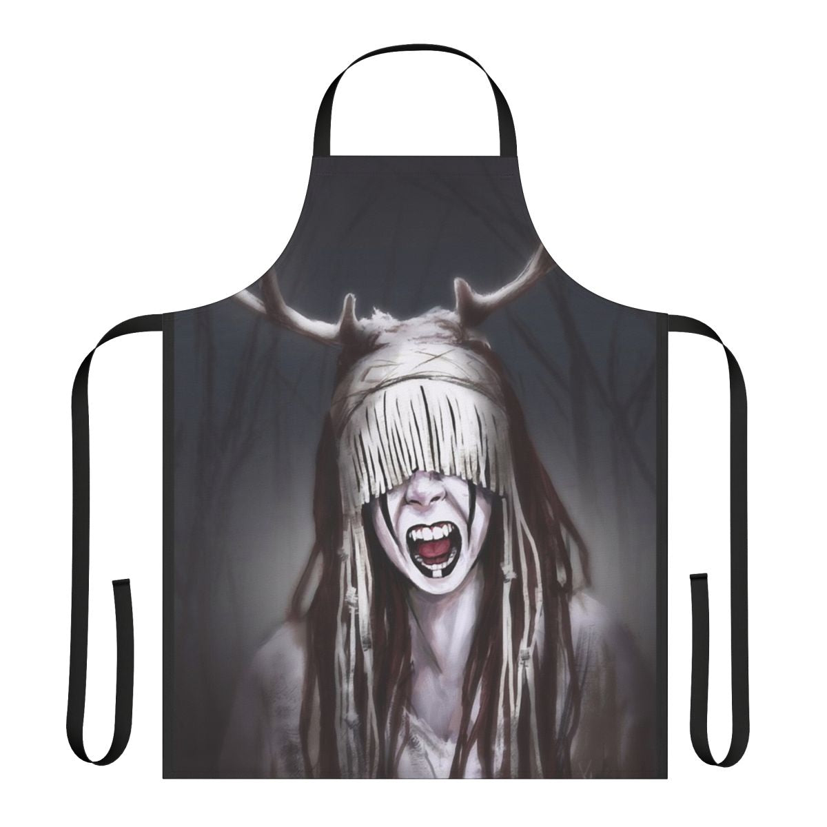 Heilung inspired metal band apron with band logo and imagery