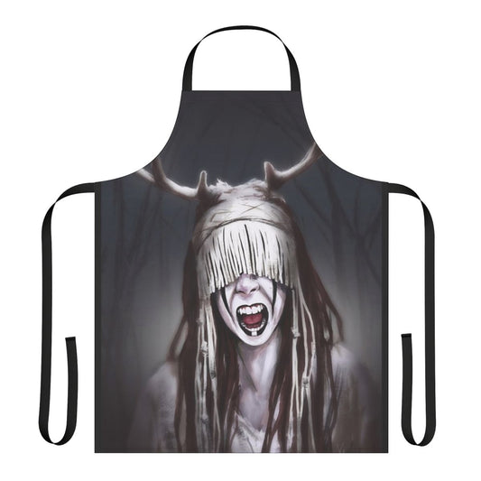 Heilung inspired metal band apron with band logo and imagery