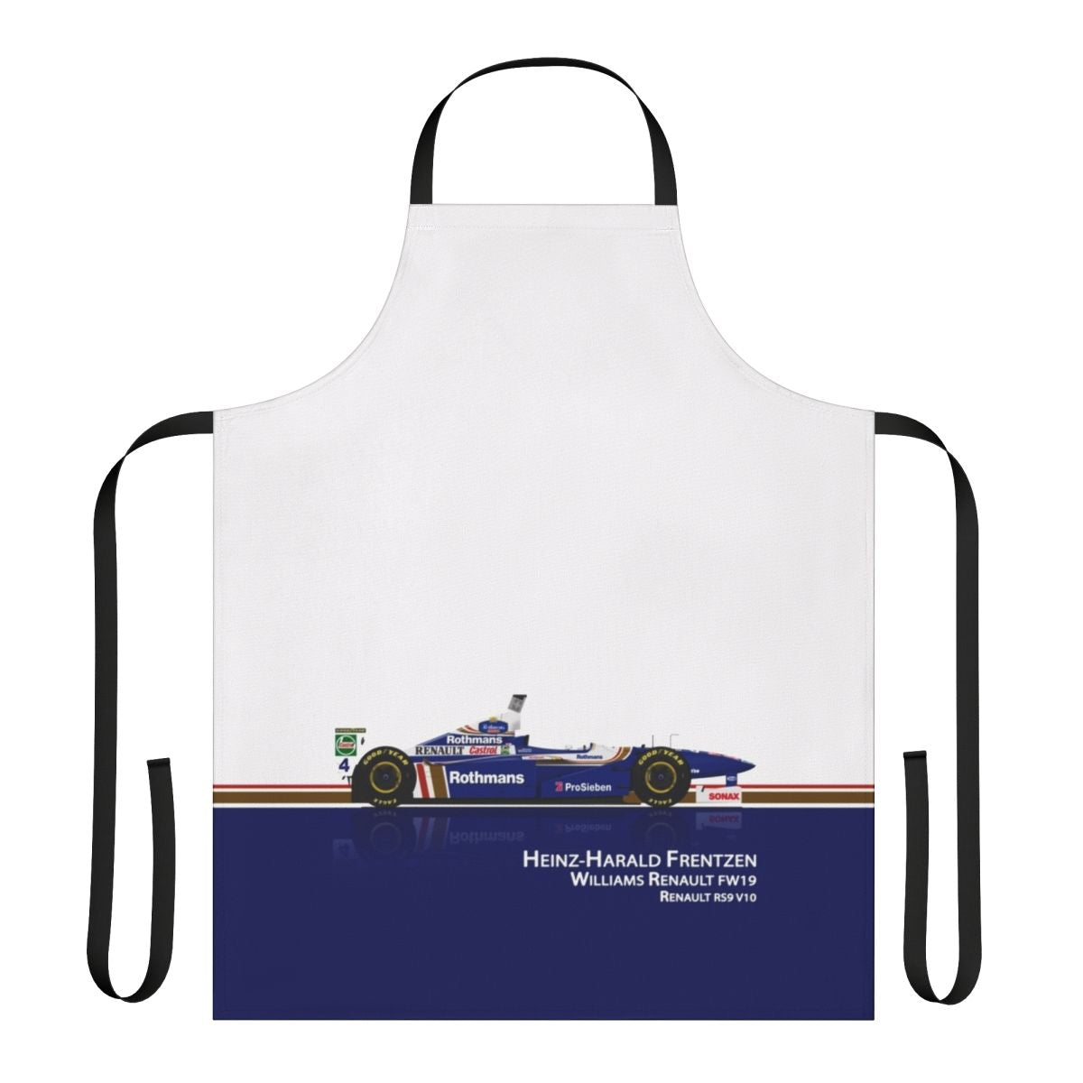 Heinz Harald Frentzen Williams FW19 inspired apron featuring the classic racing livery