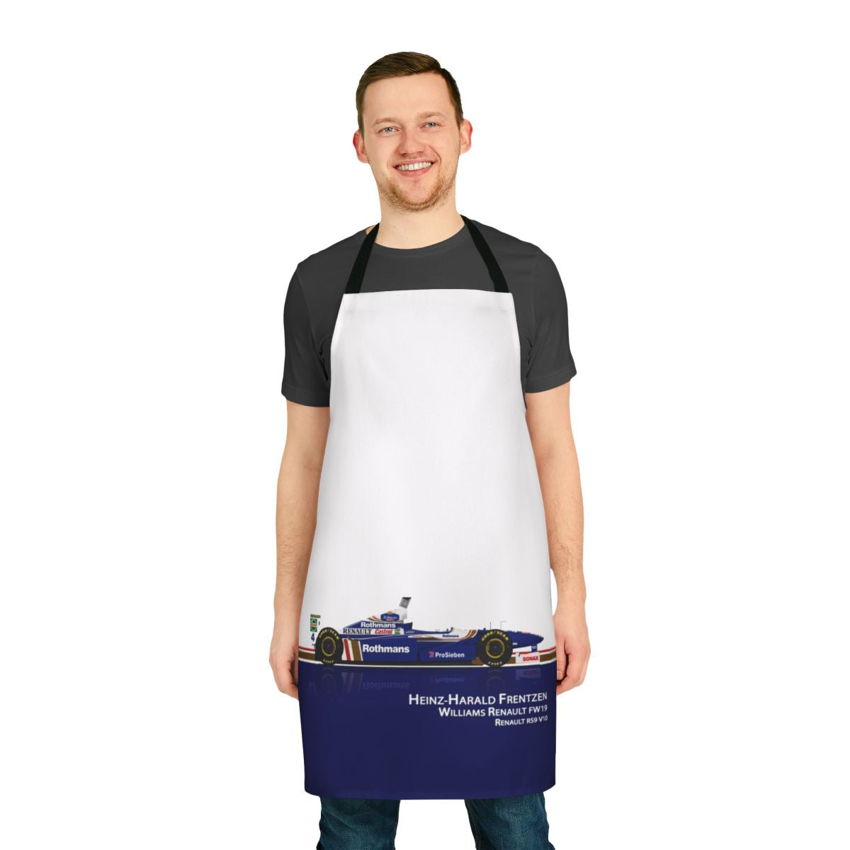 Heinz Harald Frentzen Williams FW19 inspired apron featuring the classic racing livery