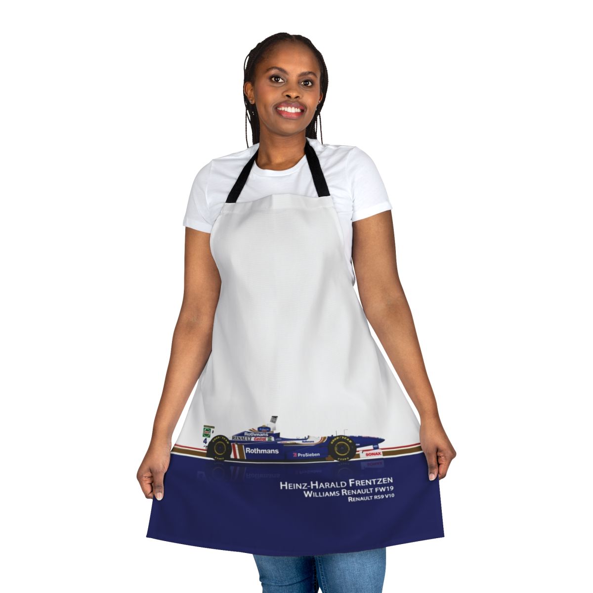 Heinz Harald Frentzen Williams FW19 inspired apron featuring the classic racing livery