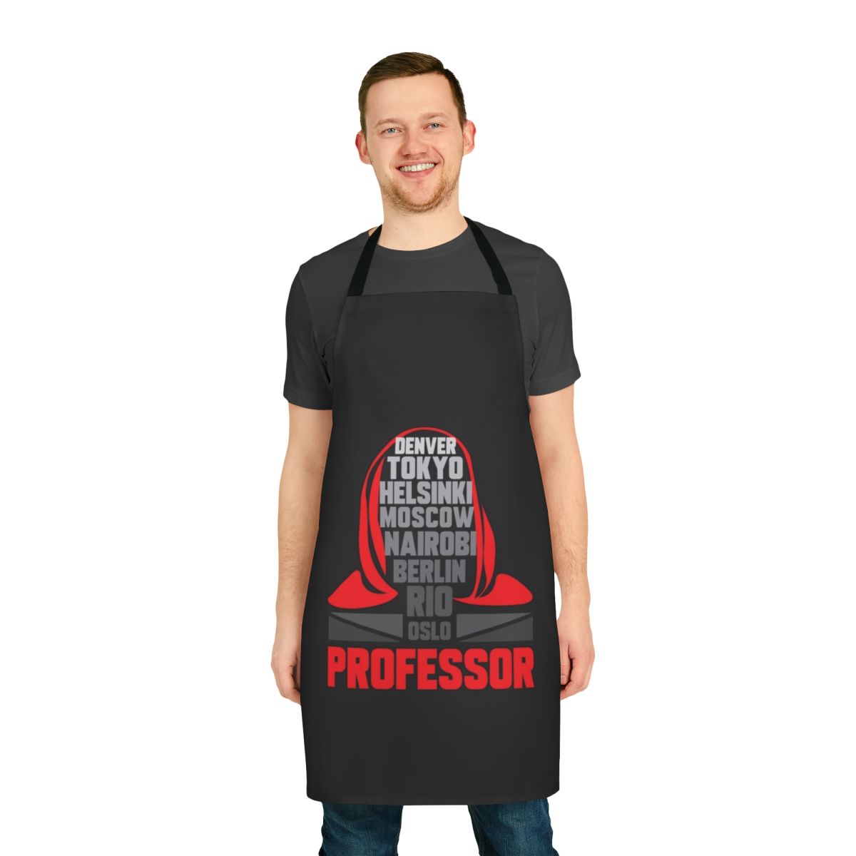 Money Heist inspired apron with a hood design