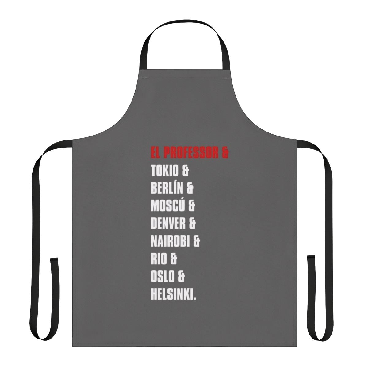 Heist-themed apron with La Casa de Papel / Money Heist design