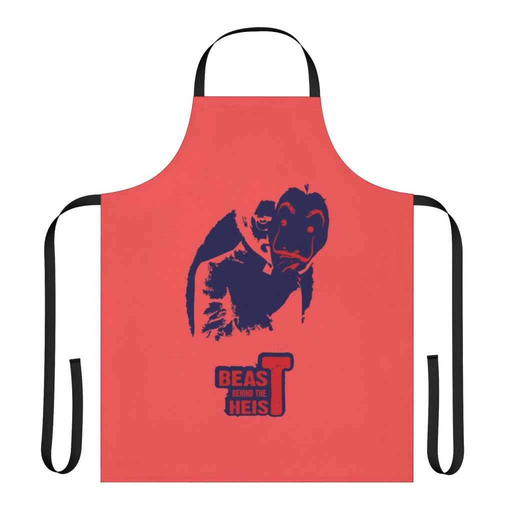 Heist themed apron with money heist fan art design