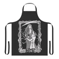 Hel-inspired Norse pagan apron with runic and mythological symbols
