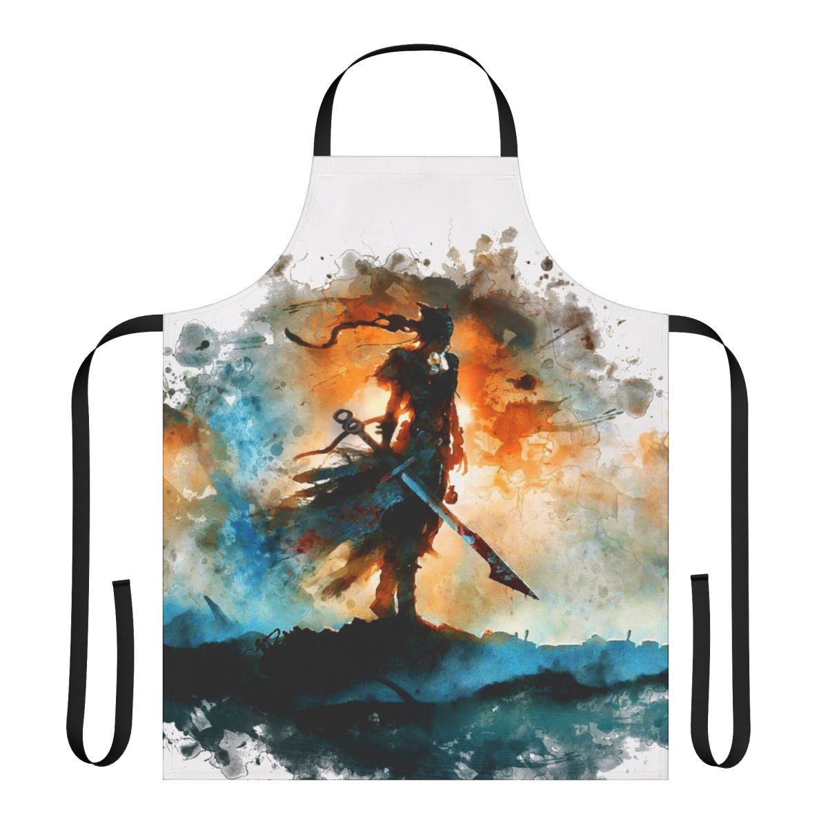 Apron featuring the Hellblade: Senua's Sacrifice video game logo and Norse-inspired design