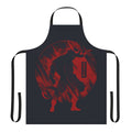 Hellboy-inspired apron featuring a fiery red design
