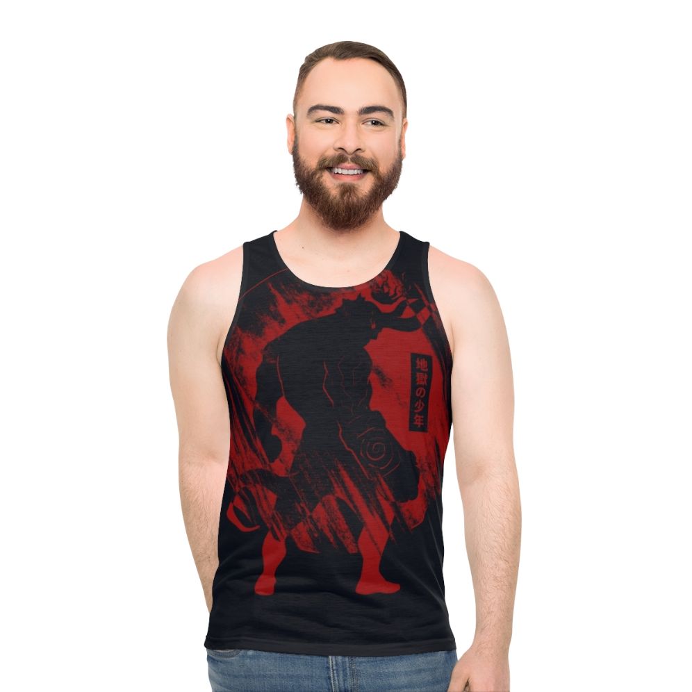 Hellboy inspired unisex tank top