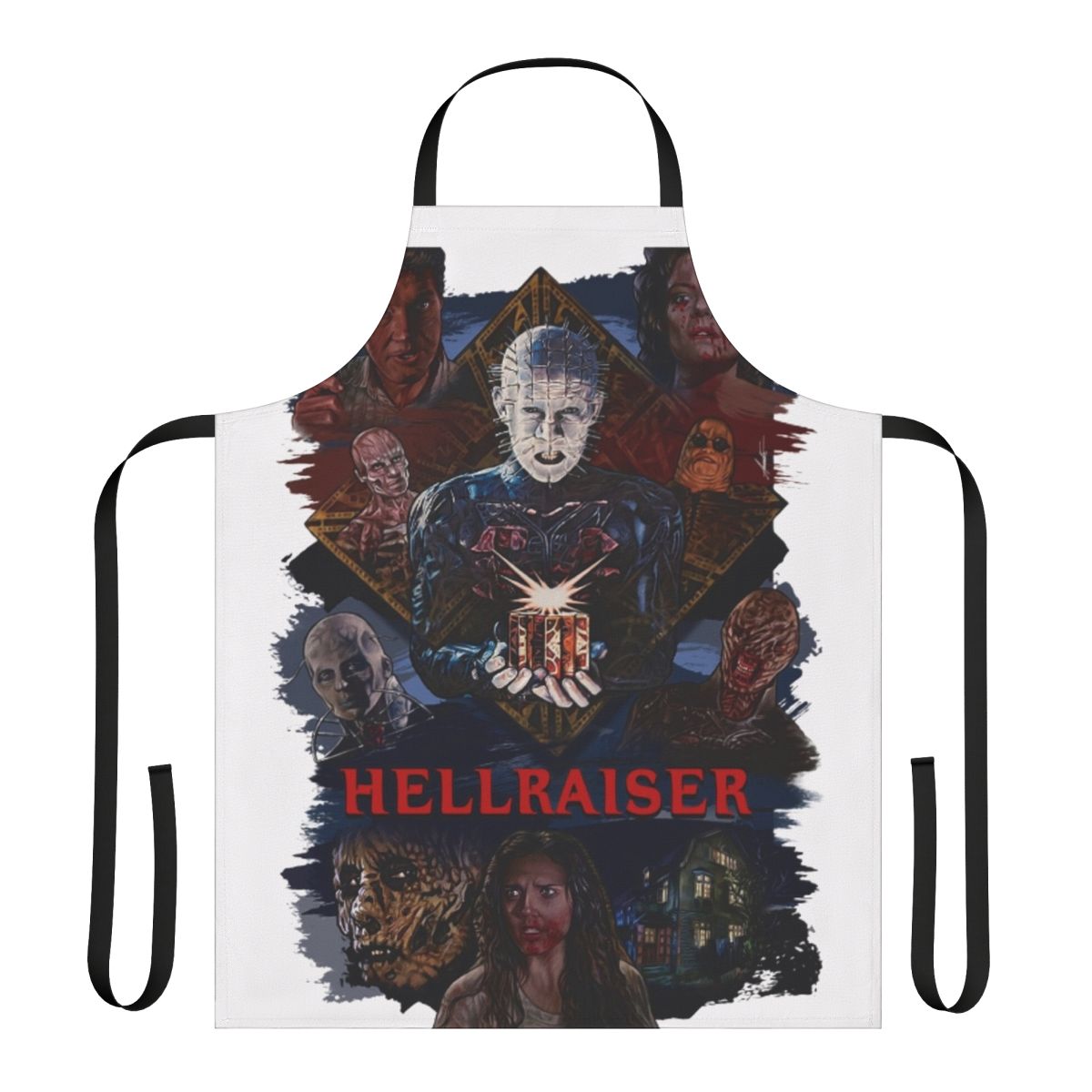 Hellraiser TV Show Inspired Apron with Pinhead and Cenobite Imagery