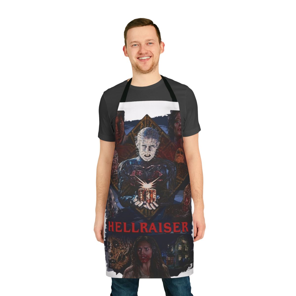 Hellraiser TV Show Inspired Apron with Pinhead and Cenobite Imagery