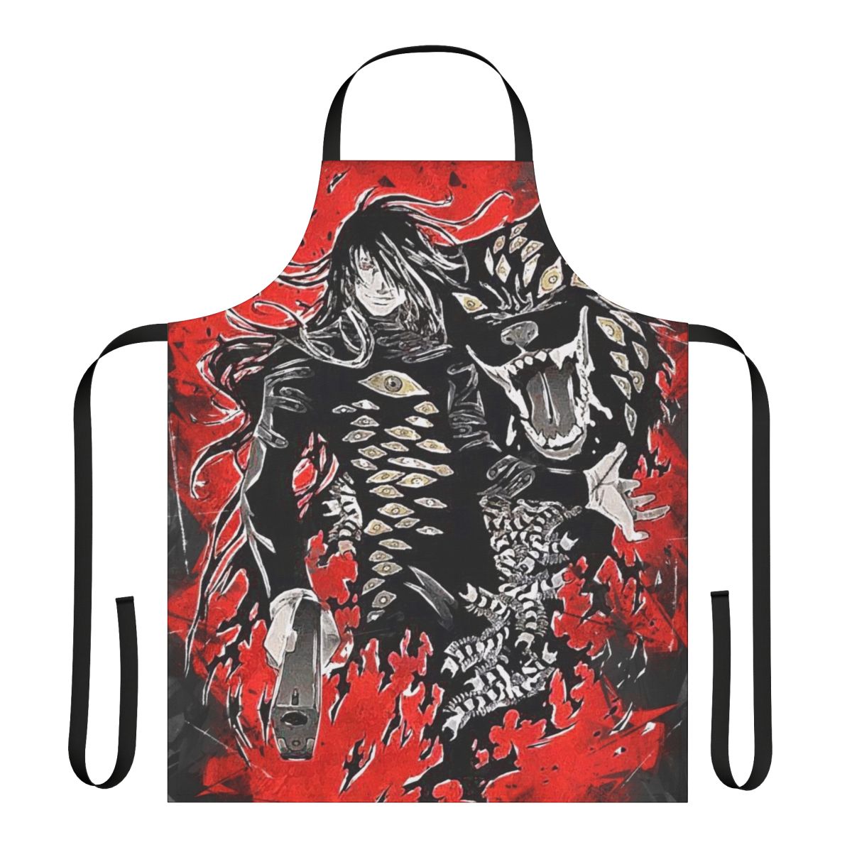 Hellsing Alucard-inspired apron featuring gothic, supernatural horror elements