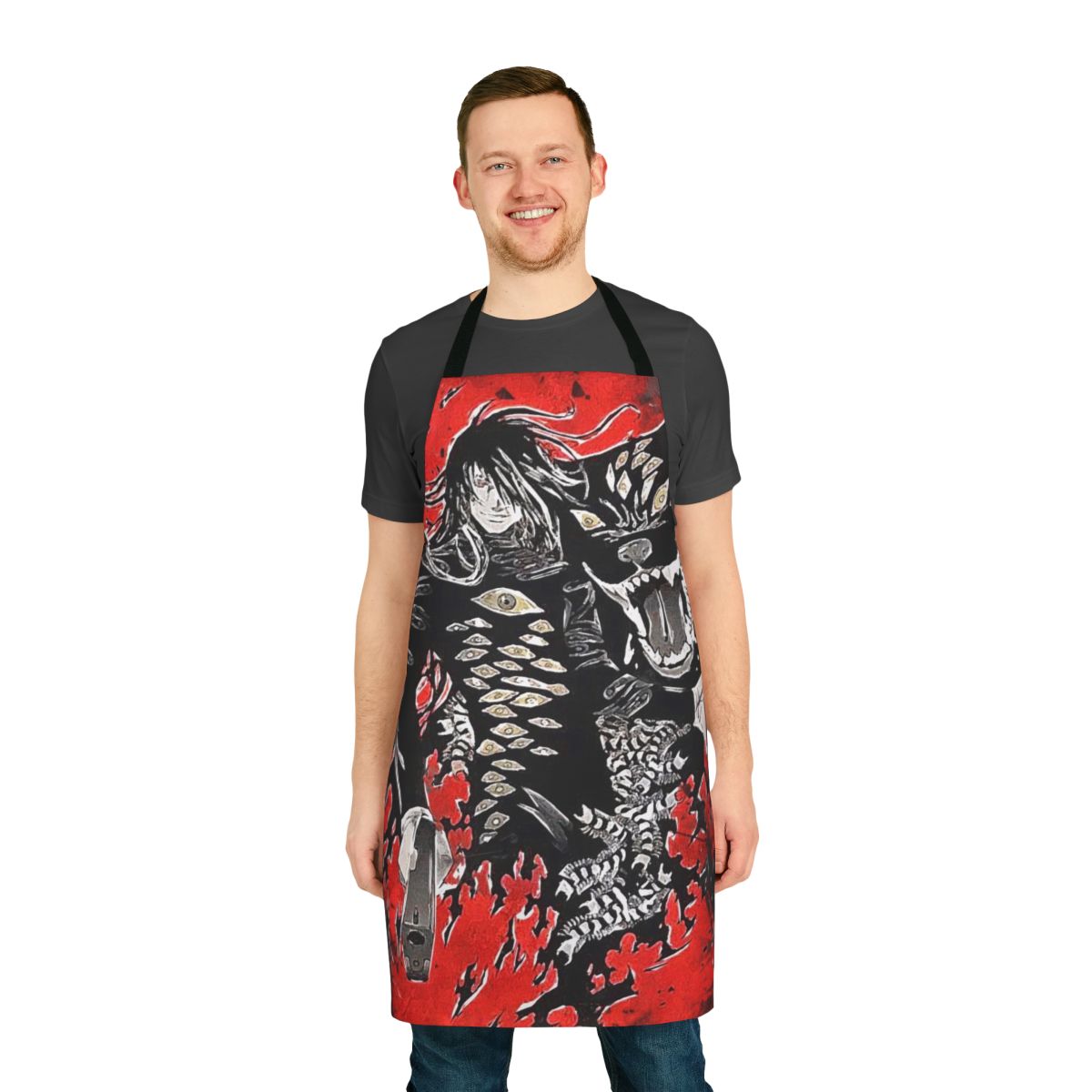Hellsing Alucard-inspired apron featuring gothic, supernatural horror elements