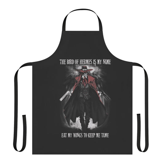 Hellsing inspired apron featuring Alucard, the iconic vampire character from the anime series.