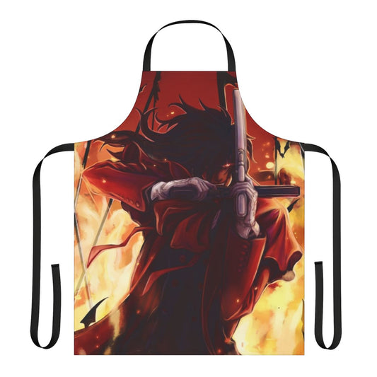 Hellsing-inspired vampire apron featuring Alucard and other characters
