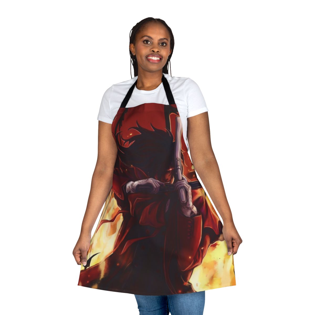 Hellsing-inspired vampire apron featuring Alucard and other characters