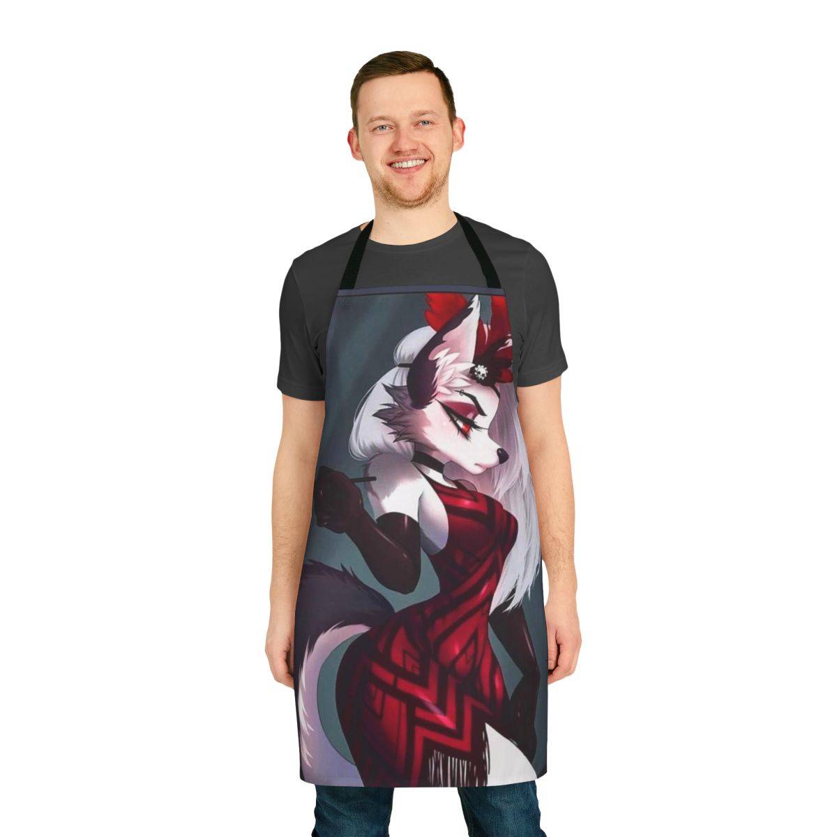 Helluva Boss Loona character apron with fan art design