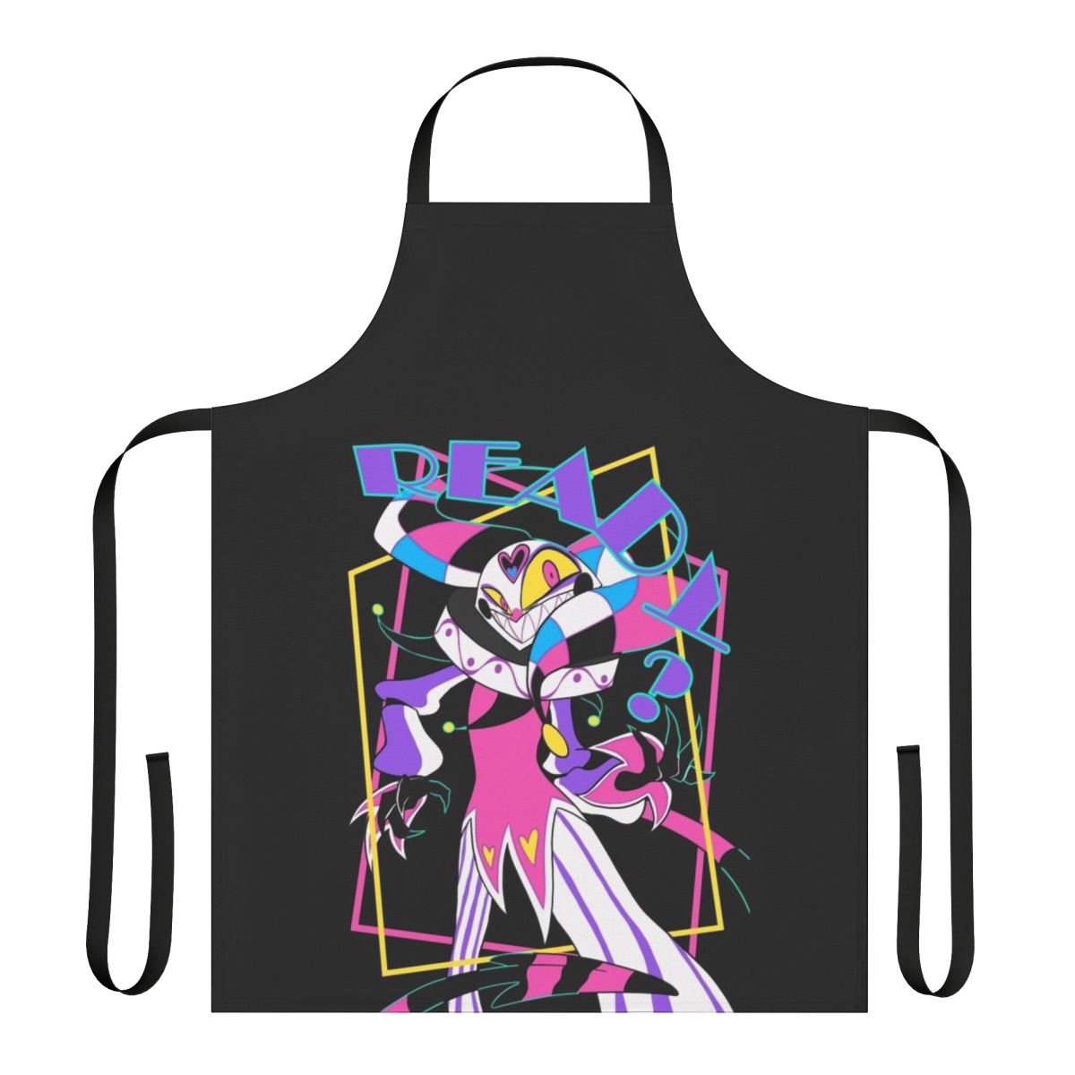 Helluva Boss inspired apron with "Ready for a Good Time" design