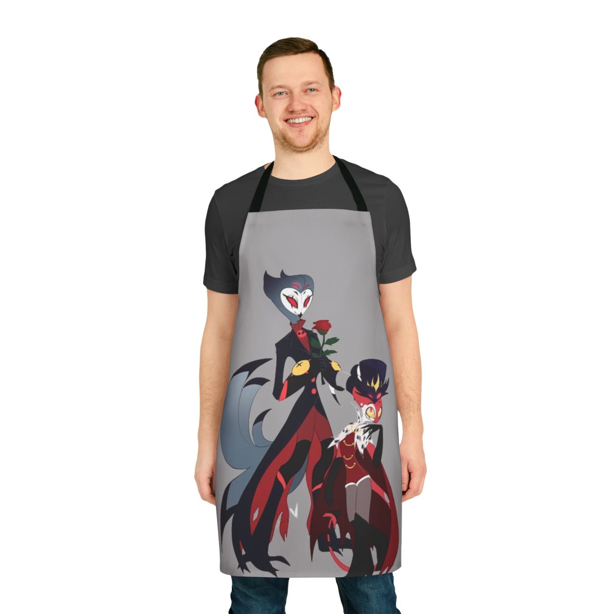 Helluva Boss Stolas themed apron with character art