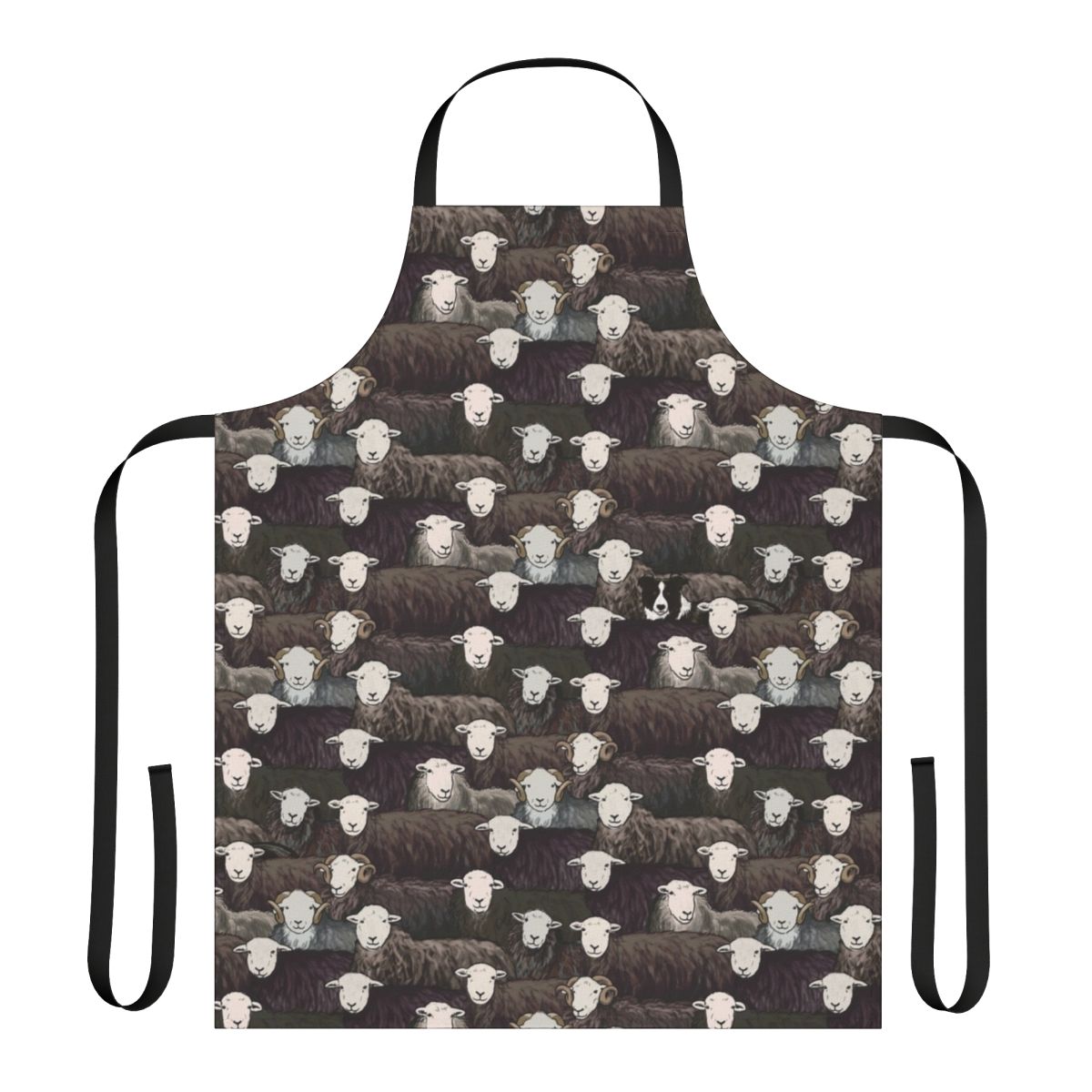 Herdwick sheep-patterned apron with repeat design