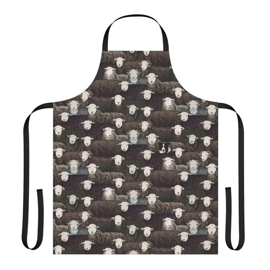 Herdwick sheep-patterned apron with repeat design