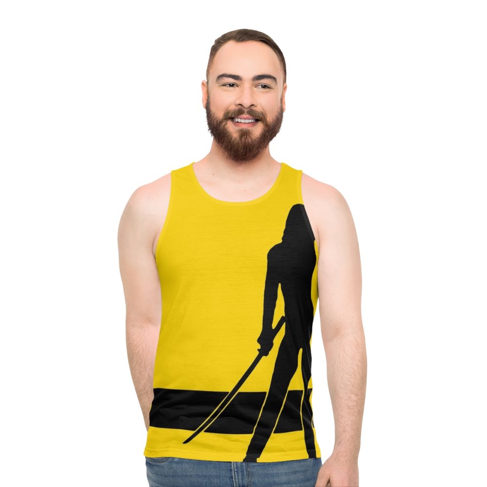 Unisex "Here Comes the Bride" bridal tank top with Quentin Tarantino movie inspired design