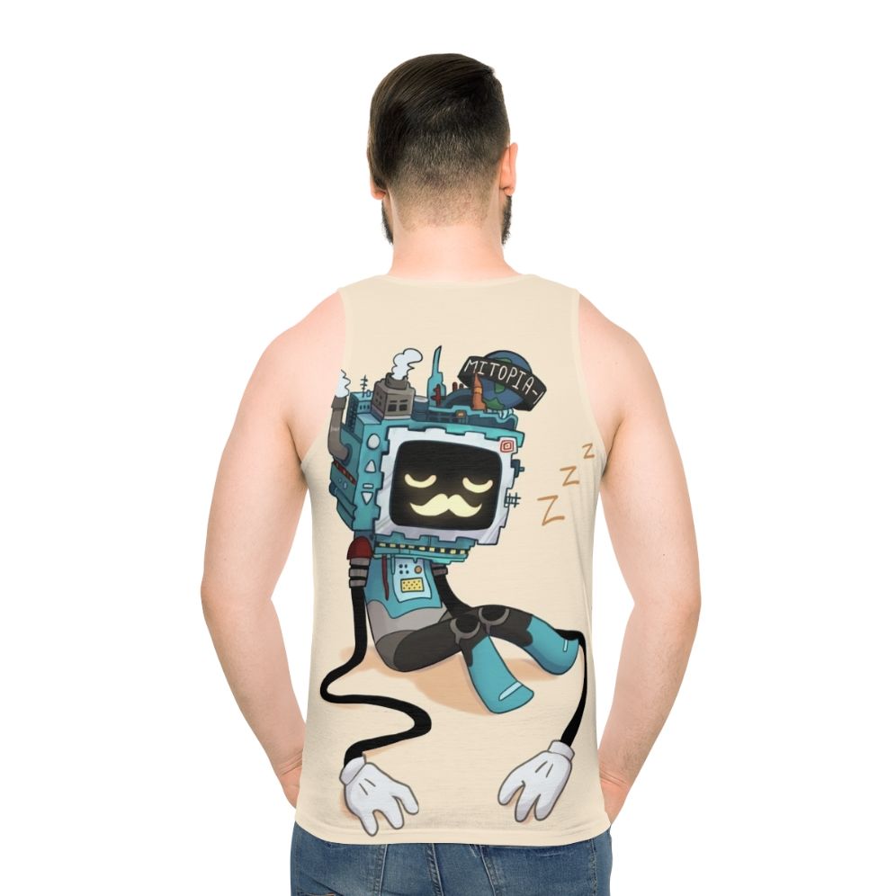 Hermitcraft Grumbot Sleepy Robot Unisex Tank Top