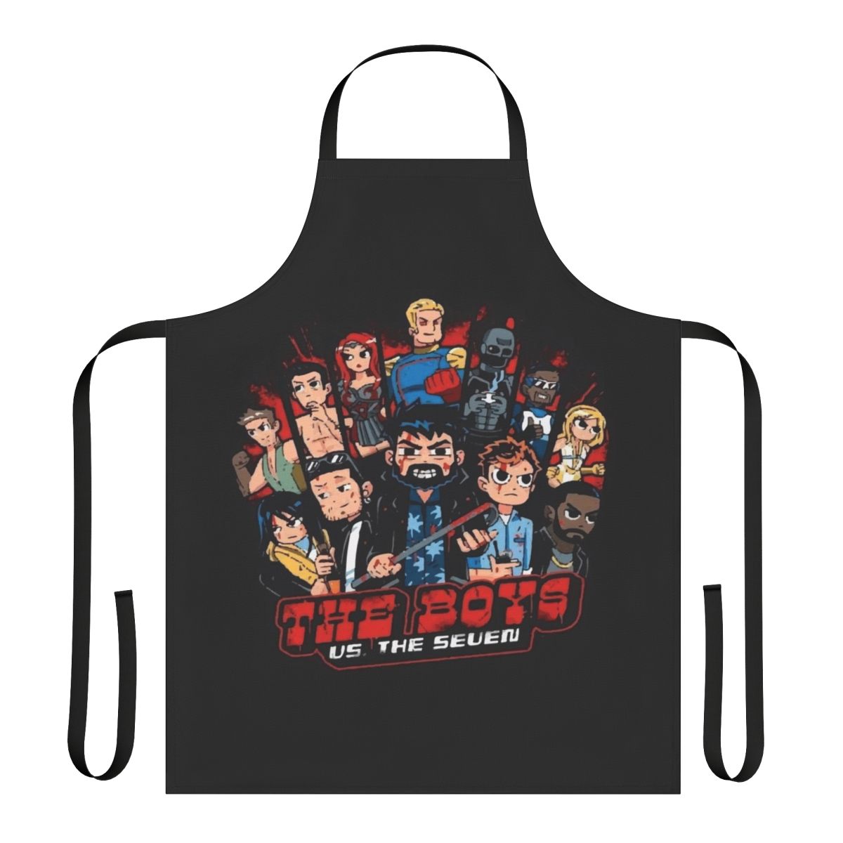 The Boys-inspired apron featuring The Seven and Homelander
