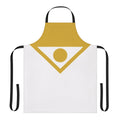 Apollo-inspired apron featuring a bold, superhero-themed design