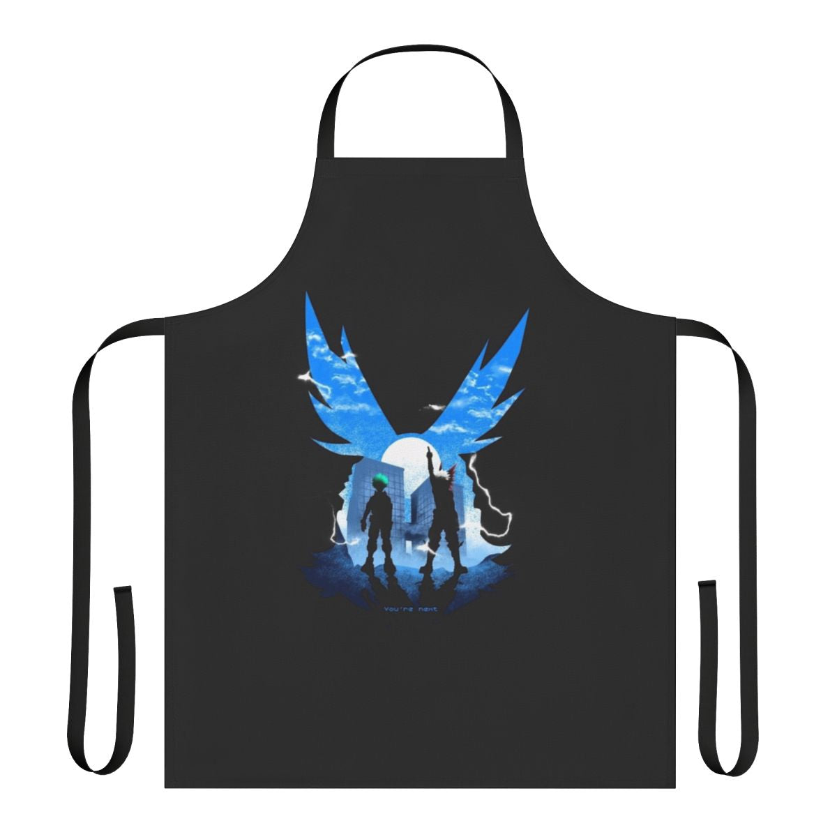 Stylish apron featuring popular anime and manga characters from "My Hero Academia"