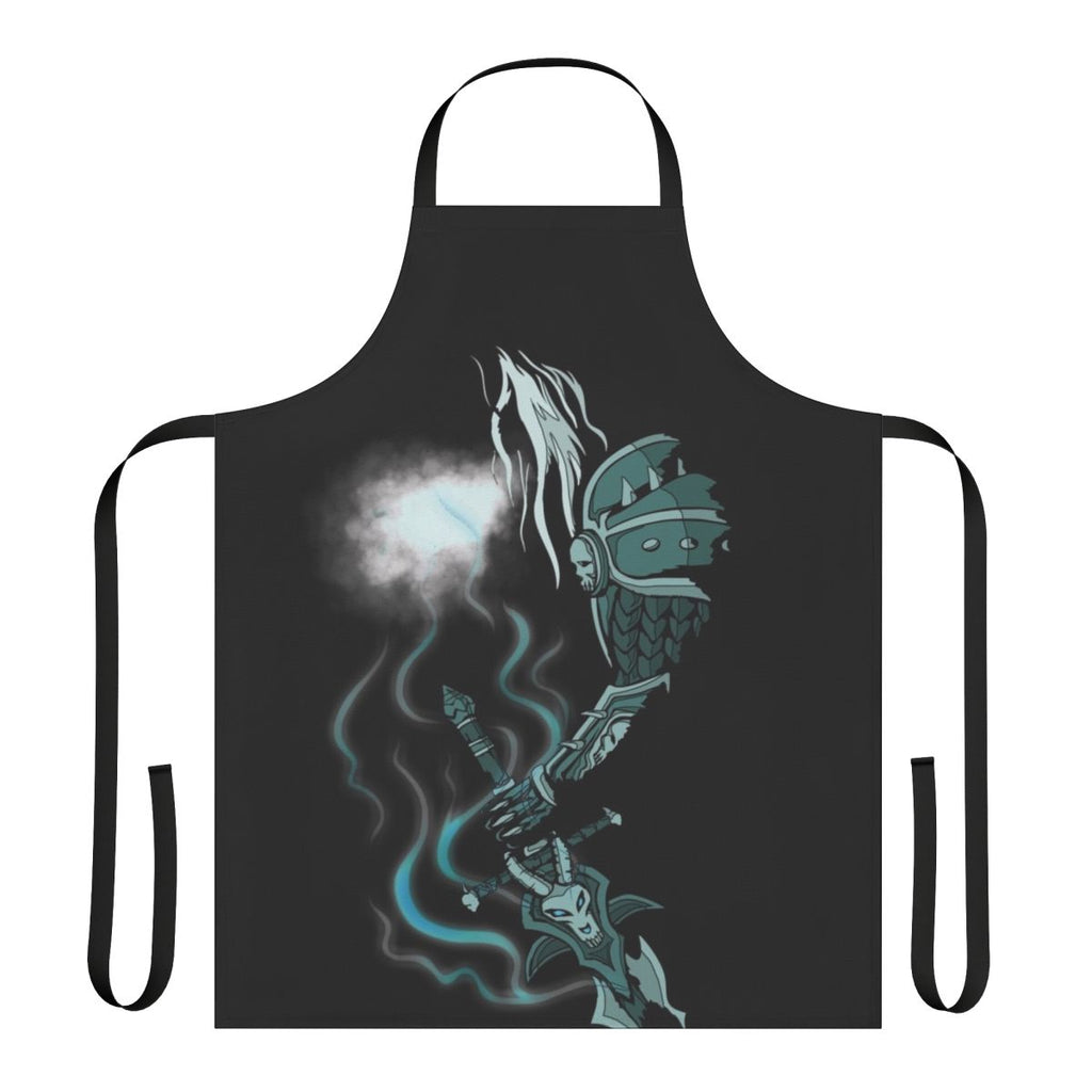 Death Knight inspired apron with Frostmourne sword and Lich King imagery