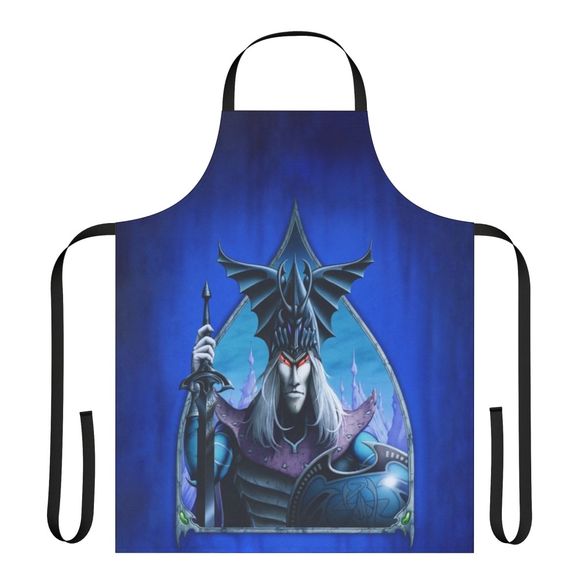 Heroic fantasy apron featuring art inspired by the Elric at the End of Time saga