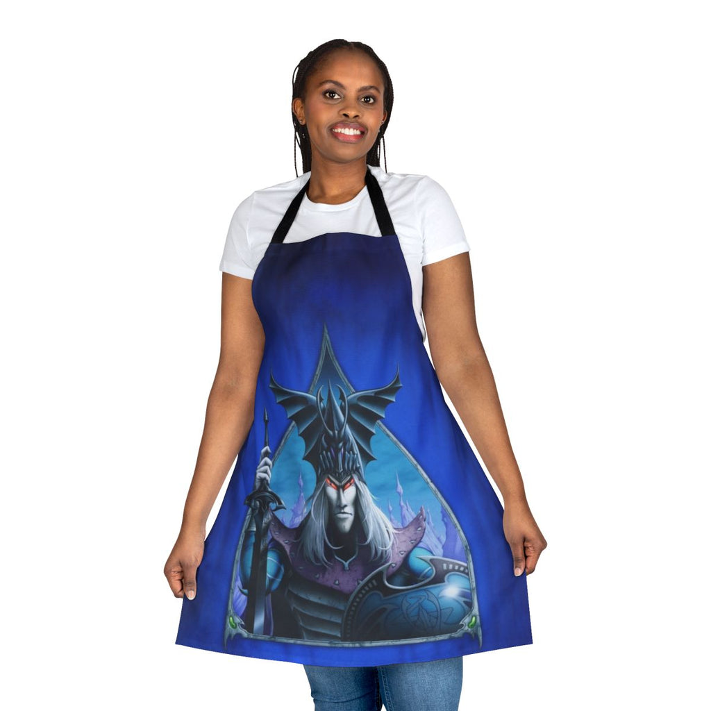 Heroic fantasy apron featuring art inspired by the Elric at the End of Time saga