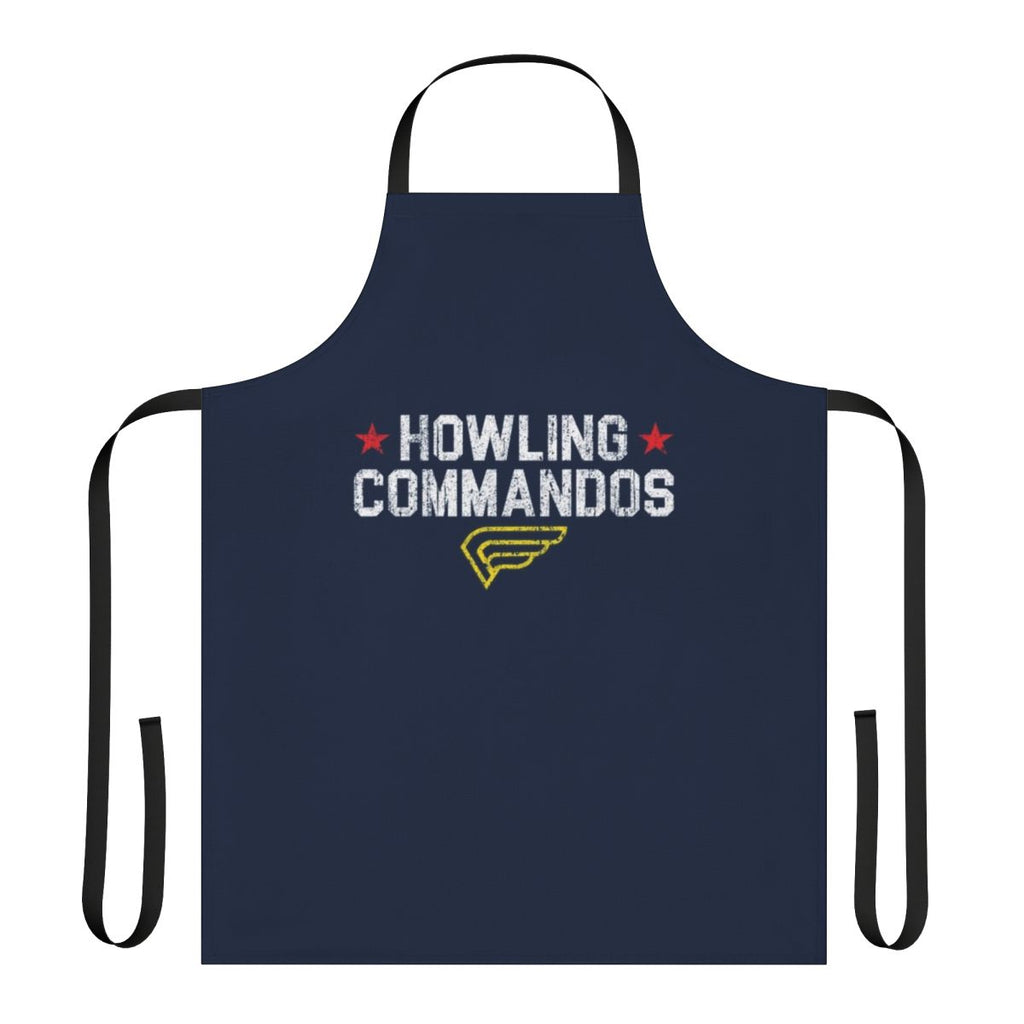 Stylish Howling Commandos-themed apron featuring Captain America, Bucky Barnes, and other iconic Marvel superheroes