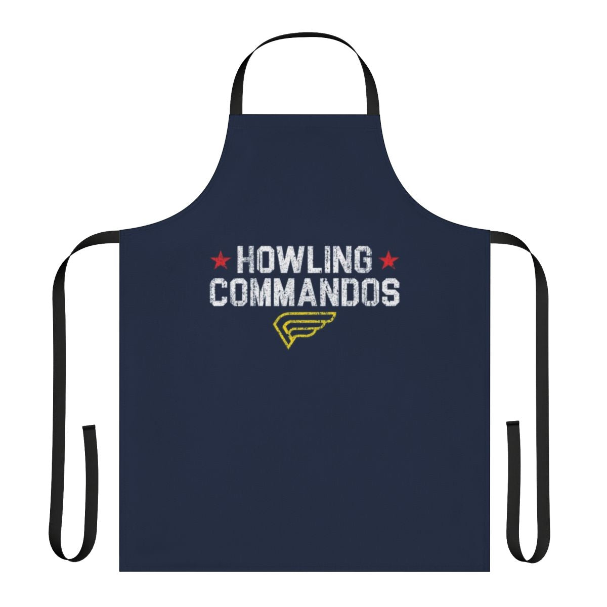 Stylish Howling Commandos-themed apron featuring Captain America, Bucky Barnes, and other iconic Marvel superheroes