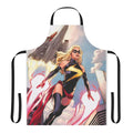 Stylish apron featuring the image of the powerful superhero Captain Marvel