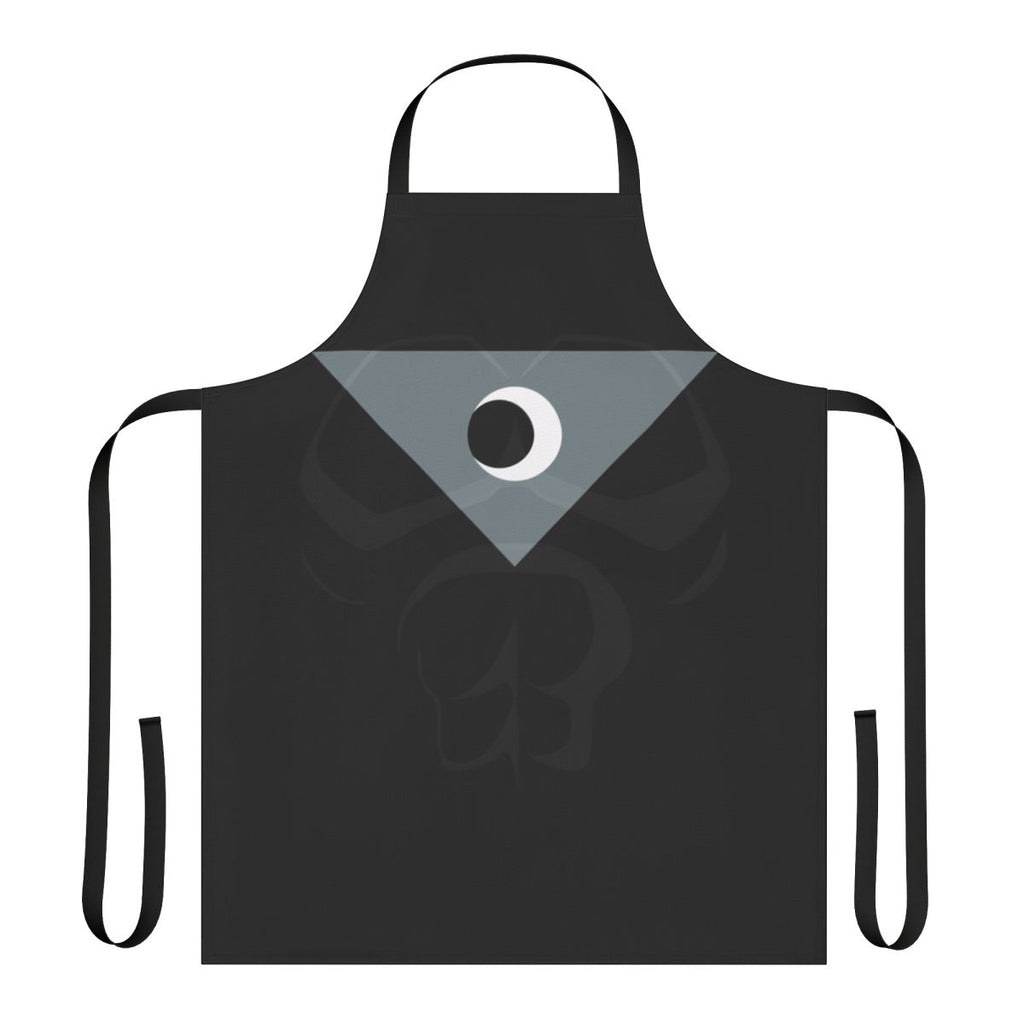 Midnighter-themed superhero apron featuring a bold black and white design