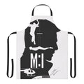 Mission Impossible-inspired apron with spy and action movie motifs