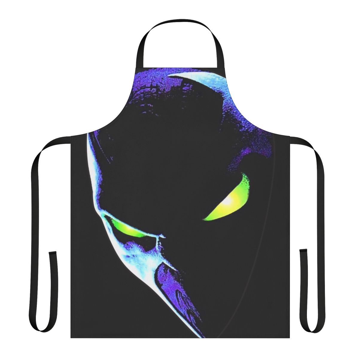 Spawn-themed apron with dark comic book imagery