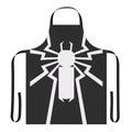 A vibrant apron featuring a spider design, inspired by the superhero Flash and military themes.