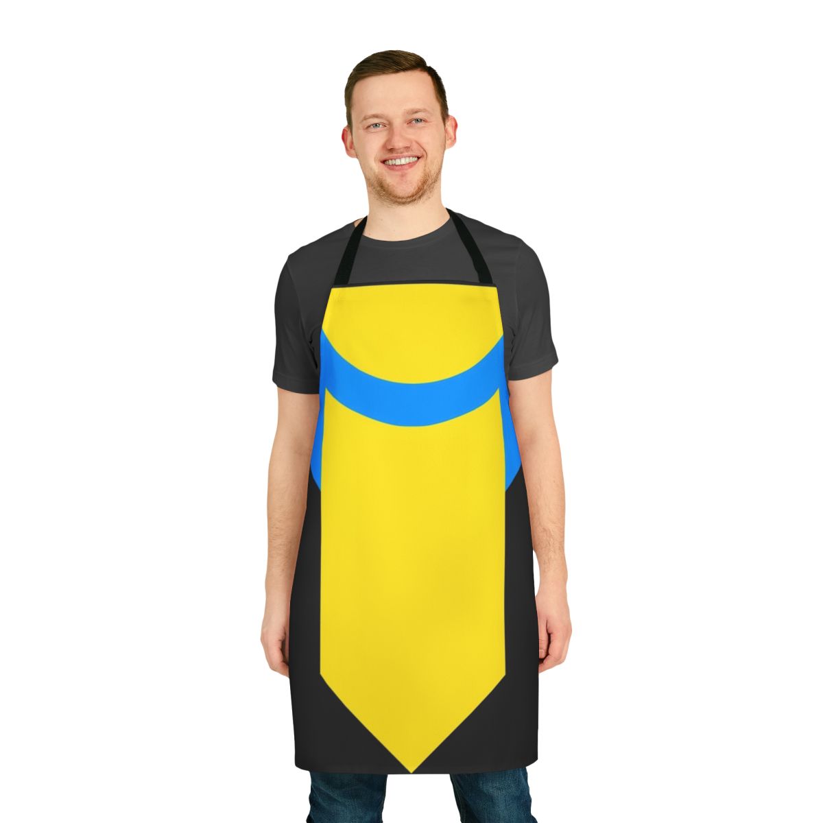 Invincible-inspired superhero apron with a bold, comic book-style design
