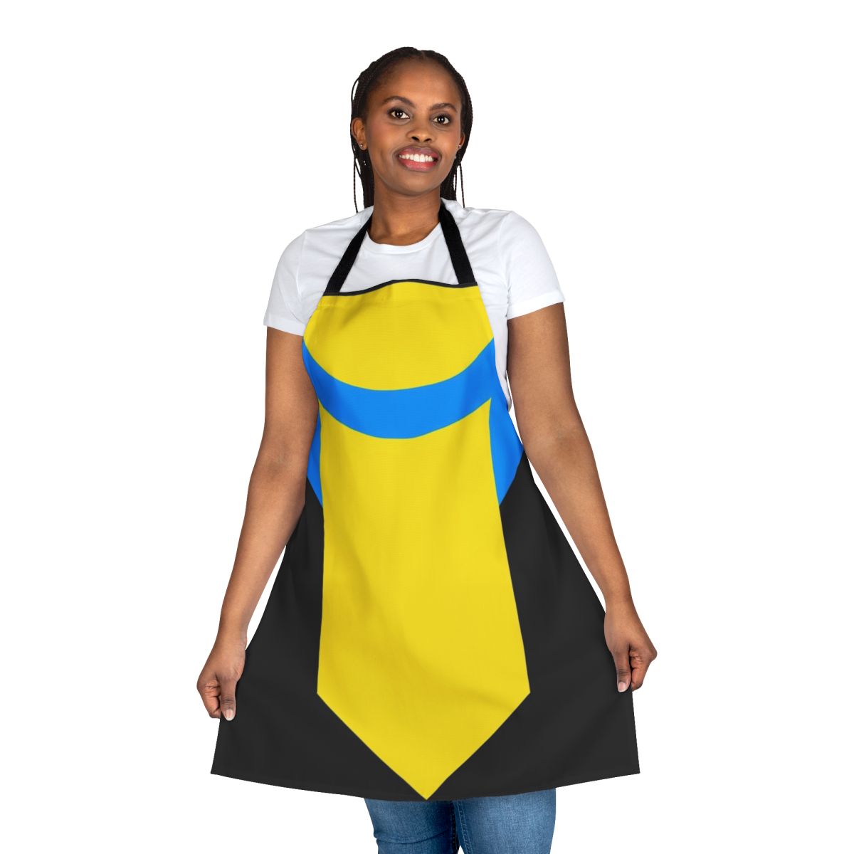 Invincible-inspired superhero apron with a bold, comic book-style design