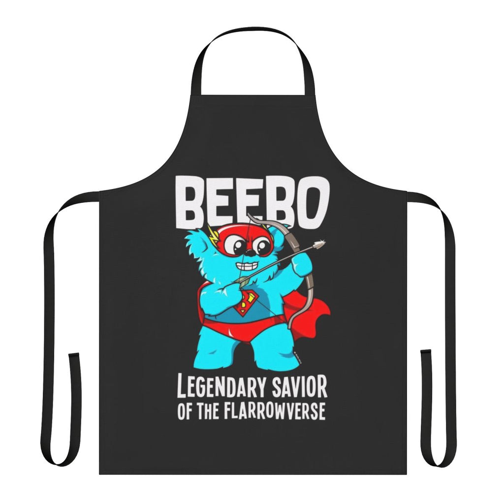 Superhero-themed apron with cape design