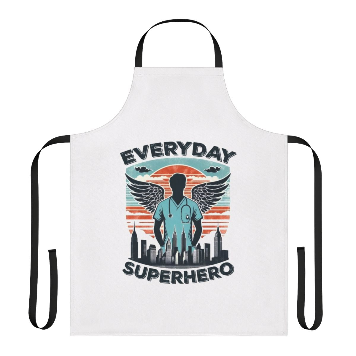 Superhero-inspired apron for male nurses and nursing students