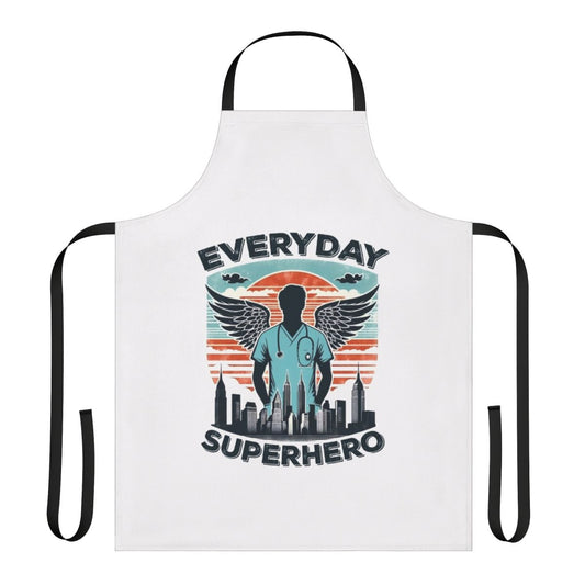 Superhero-inspired apron for male nurses and nursing students