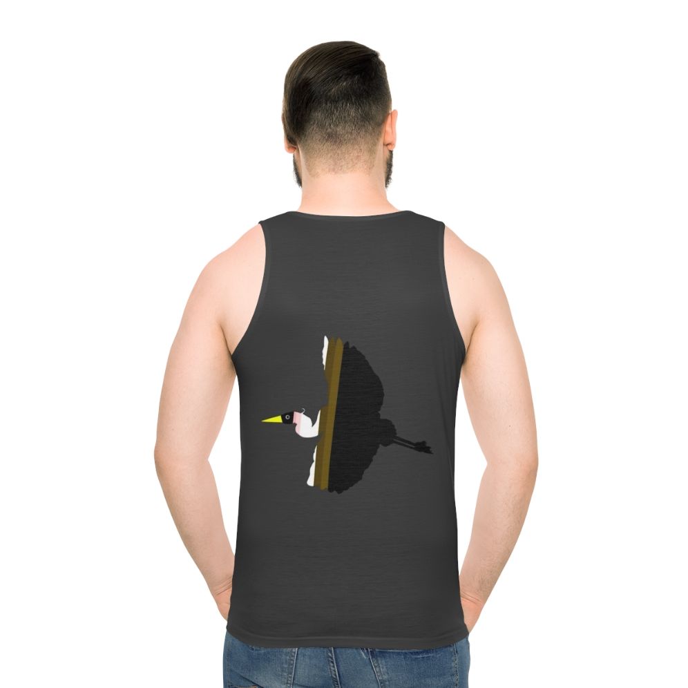 Heron Legendary Animals Unisex Tank Top with Abstract Nature Artwork