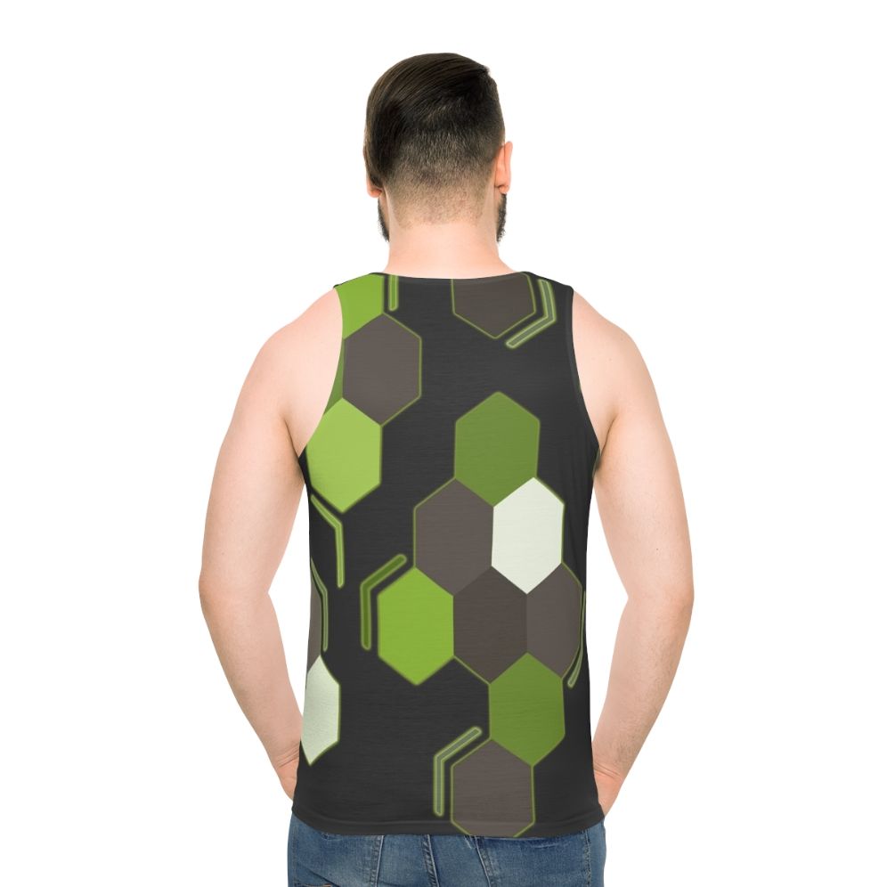 Hexagonal Scales Unisex Tank Top featuring a Zygarde inspired geometric design