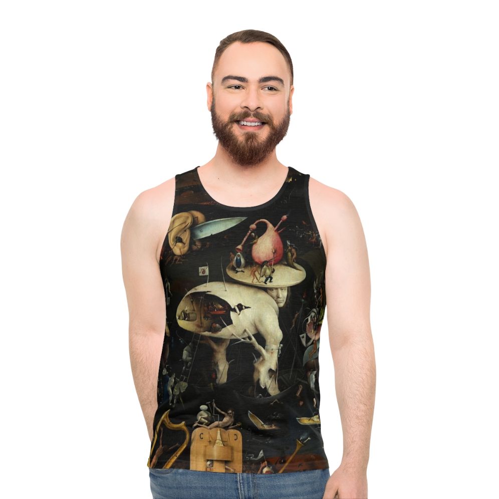 Hieronymus Bosch surreal fine art unisex tank top